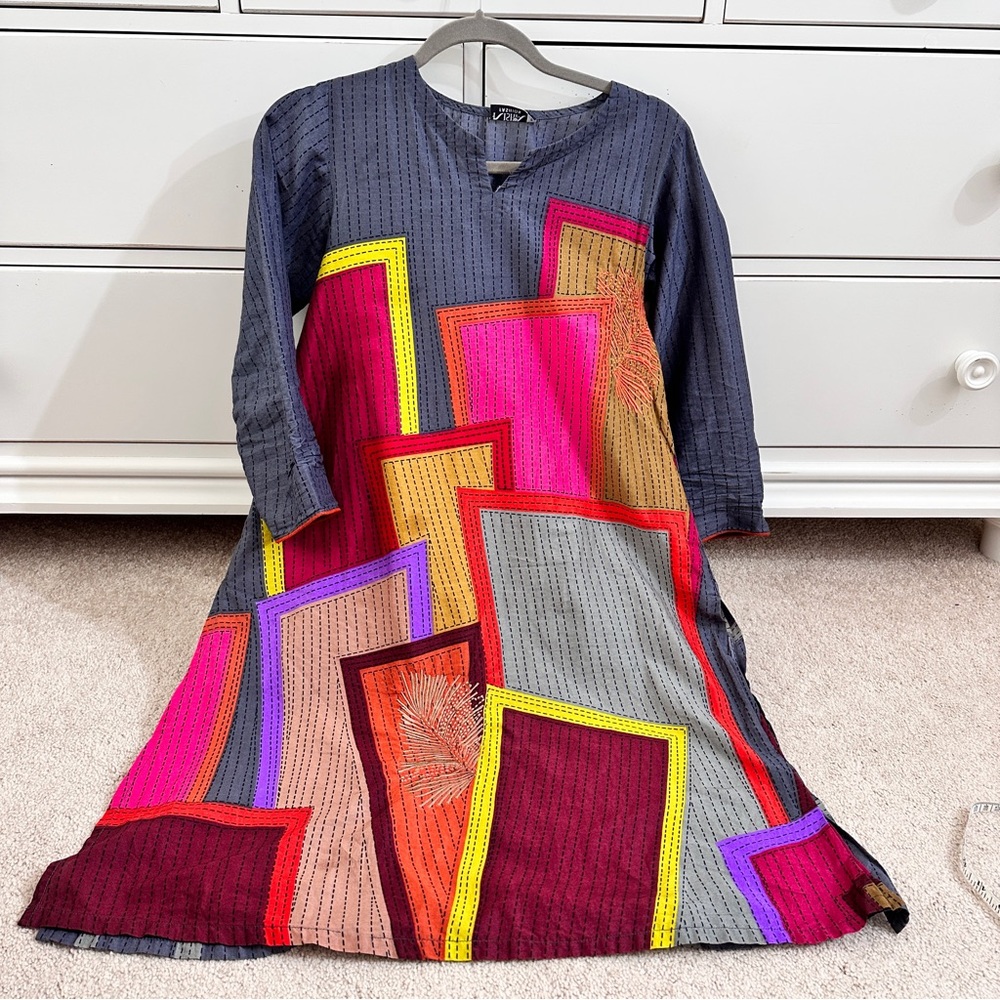 Pakistani nishat linen lawn embroided shirt